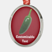 Fun & Spicy Jalapeno Pepper Metalen Ornament (Links)