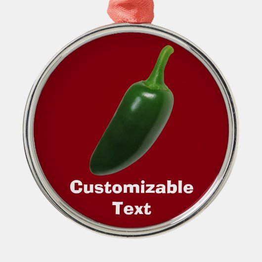 Fun & Spicy Jalapeno Pepper Metalen Ornament (Voorkant)