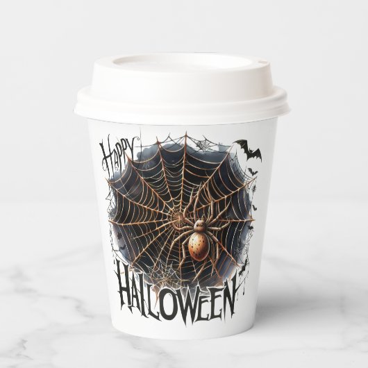 Fun Spider Halloween Papieren beker (Voorkant)