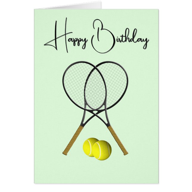 Fun Spin on Opponents Tennis Birthday  (Voorkant)