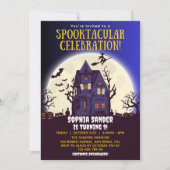 Fun Spooktacular Birthday KIds Halloween Kaart (Voorkant)