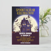 Fun Spooktacular Birthday KIds Halloween Kaart (Staand voorkant)