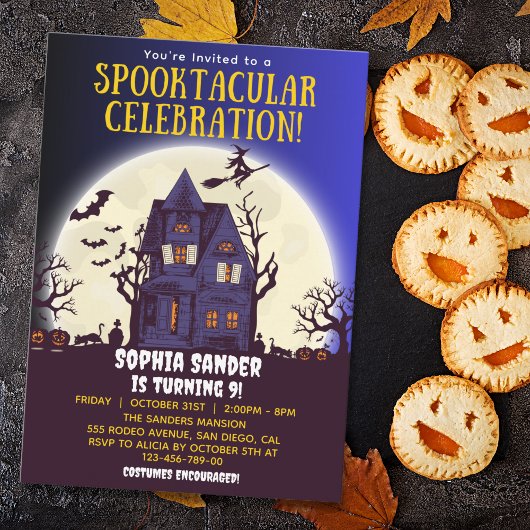 Fun Spooktacular Birthday KIds Halloween Kaart
