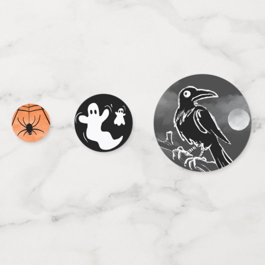 Fun spooky Halloween confetti (Achterkanten)