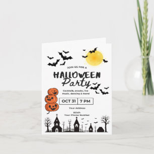 Fun & Spooky Halloween Party Uitnodiging met Jack-
