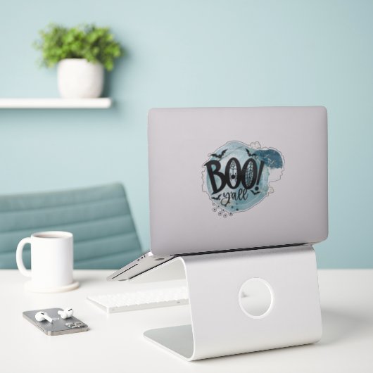 Fun, spooky Halloween quote Sticker (Laptop op bureau)