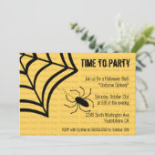 Fun spooky Spider Halloween party-uitnodiging Kaart (Staand voorkant)