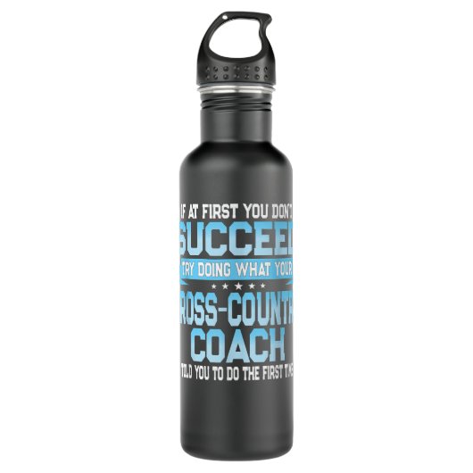 Fun Sport Coach Gift Funny Cross-country Gezegde Waterfles (Voorkant)