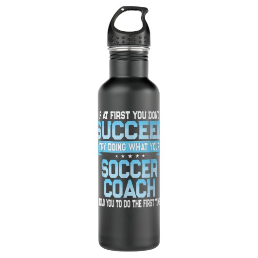 Fun Sport Coach Player Team Gift Funny Soccer Sayi Waterfles (Voorkant)