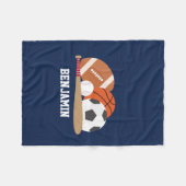 Fun Sport Fan Persoonlijk Fleece Deken (Voorkant (Horizontaal))