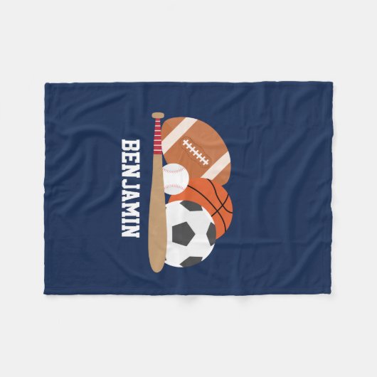 Fun Sport Fan Persoonlijk Fleece Deken (Voorkant (Horizontaal))