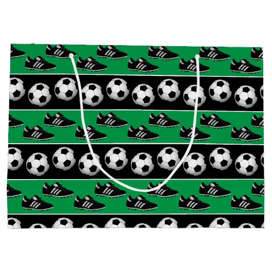 Fun Sportpatroontas met voetbal Large Cadeautasje (Achterkant)