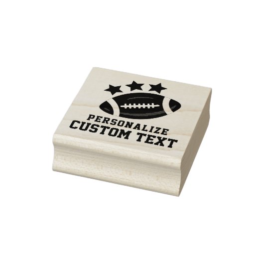Fun Sports Football & Stars Aangepaste tekst Rubberstempel (Stempel)