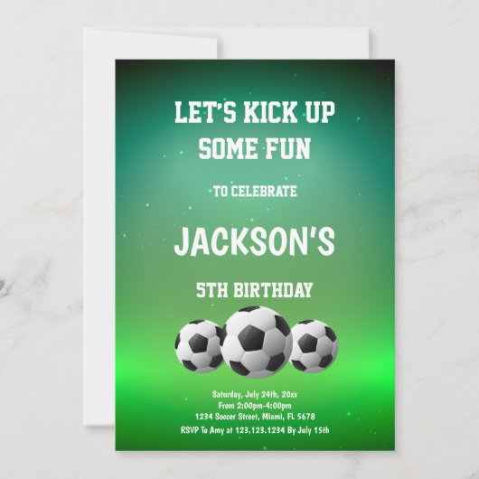 Fun Sports Party Design Kaart (Voorkant)