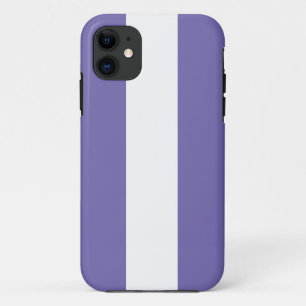 Fun Sporty Nautical Periwinkle White Stripes Case-Mate iPhone Case
