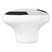 Fun Sporty Traditional Black White Voetbal Keramische Knop (Zijkant)