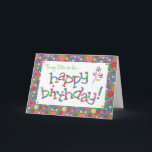 Fun Spots Pattern on Blue Sister-in-law Birthday Kaart<br><div class="desc">Een kleurrijke Birthday-kaart voor een zuster-in-law,  met meerkleurige letters en een helder,  bondig,  vlezig patroon. U kunt het binnenbericht desgewenst wijzigen.</div>