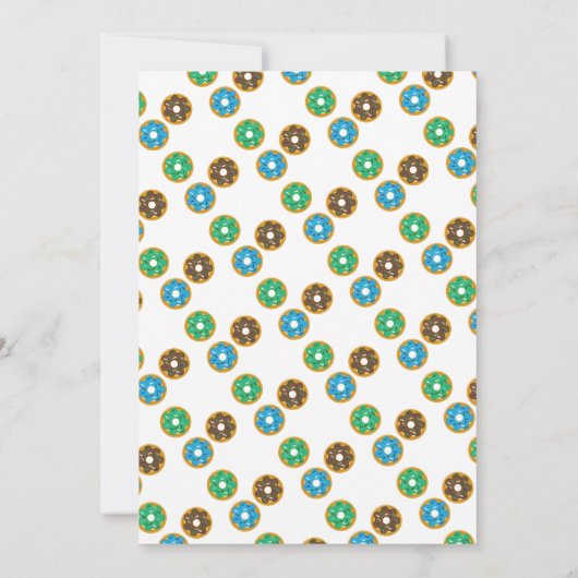 Fun Sprinkles Donut Doughnut Boy 1st Birthday Kaart (Achterkant)