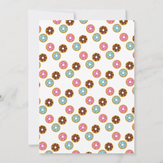 Fun Sprinkles Donut Doughnut Girl 1ste verjaardag Kaart (Achterkant)