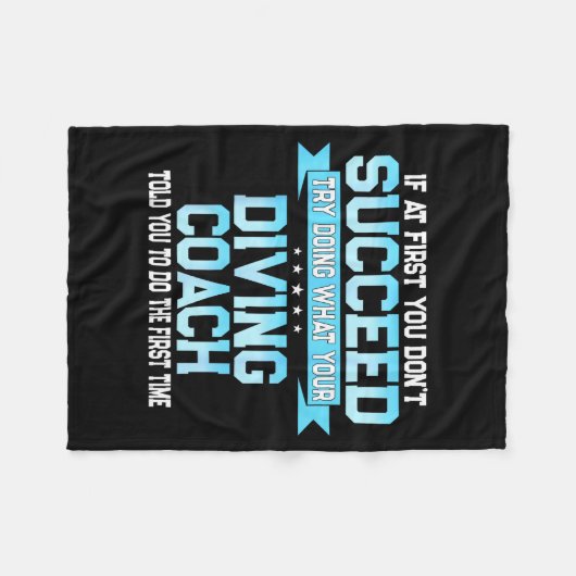 Fun Srt Coach Meme - Funny Diving Saying  Fleece Deken (Voorkant (Horizontaal))