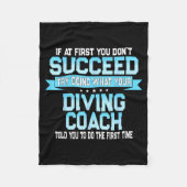 Fun Srt Coach Meme - Funny Diving Saying  Fleece Deken (Voorkant)