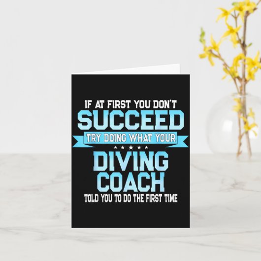 Fun Srt Coach Meme - Funny Diving Saying  Kaart (Gele Bloem)