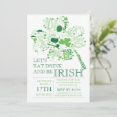 Fun St. Patrick's Day Bash Dinner Party Kaart (Staand voorkant)