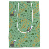 Fun St Patricks Day Green Shamrock Leprechaun Luck Medium Cadeauzakje (Achterkant)