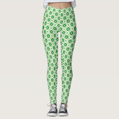 Fun St Patrick's Day Lucky Clover Green Pset Leggings (Voorkant)