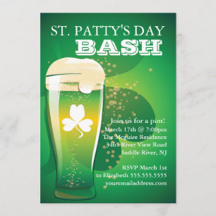 Fun St. Patrick's Day Party Invitation Kaart