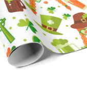 Fun St. Patrick's Day Pattern Cadeaupapier (Rol Hoek)