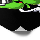 Fun St Patricks Day Shamrock Spelen Basketbal Bo Poster (Hoek)