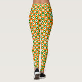 Fun St Patrick's Lucky Clover Green Sinaasappel Pl Leggings (Achterkant)