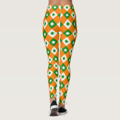 Fun St Patrick's Lucky Clover Green Sinaasappel Pl Leggings (Achterkant)