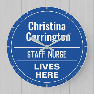 Fun staff Nurse Wall Plaque Style Grote klok
