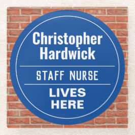 Fun staff Nurse Wall Plaque Style Onderzetter