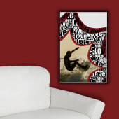 Fun Star-Burst Black & White Love Activity Poster