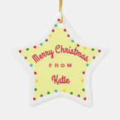 Fun Star Meest Geweldige zus kerstcadeau Keramisch Ornament (Achterkant)