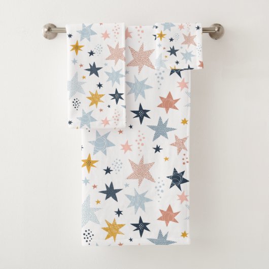 Fun Star Pattern Bad Handdoek (Insitu)
