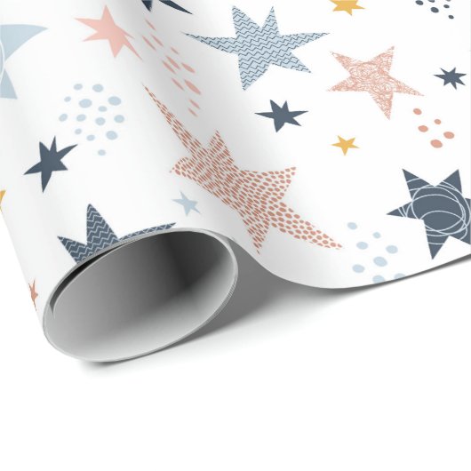 Fun Star Pattern Cadeaupapier (Rol Hoek)