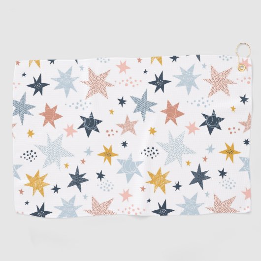 Fun Star Pattern Golfhanddoek (Horizontaal)