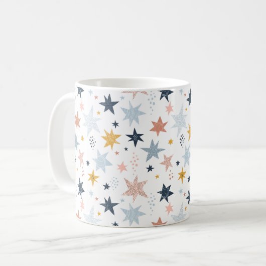 Fun Star Pattern Koffiemok (Voorkant links)