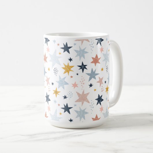 Fun Star Pattern Koffiemok (Voorkant rechts)
