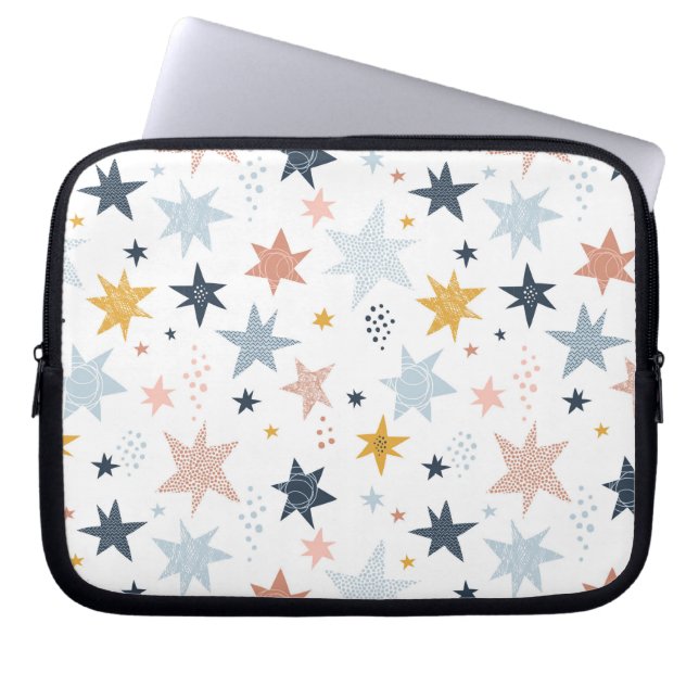 Fun Star Pattern Laptop Sleeve (Voorkant)