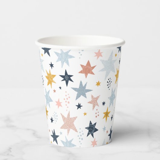 Fun Star Pattern Papieren Bekers (Achterkant)