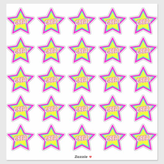 Fun Star Teacher Reward Commentaar Stickers (Vel)