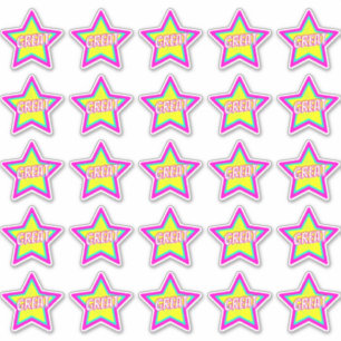 Fun Star Teacher Reward Commentaar Stickers