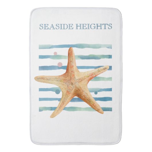 FUN STARFISH BEACH COASTAL VACATON BADMAT (Voorkant Verticaal)