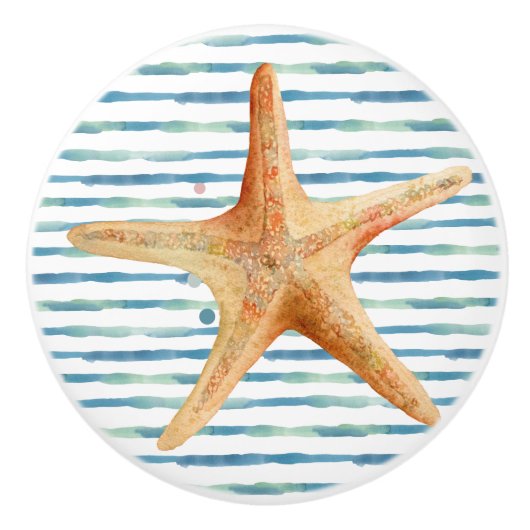 FUN STARFISH BEACH COASTAL VACATON KERAMISCHE KNOP (Voorkant)