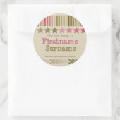 Fun Stars & Stripes Bookplate Sticker (Tas)